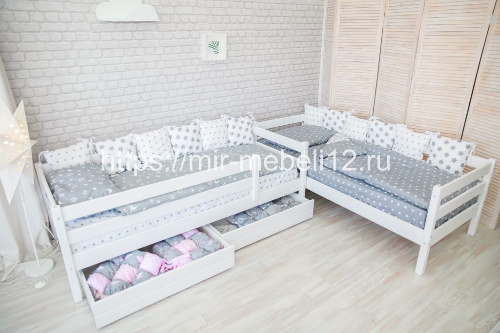 Кровать " Сонечка" с бортиками и двумя ящиками